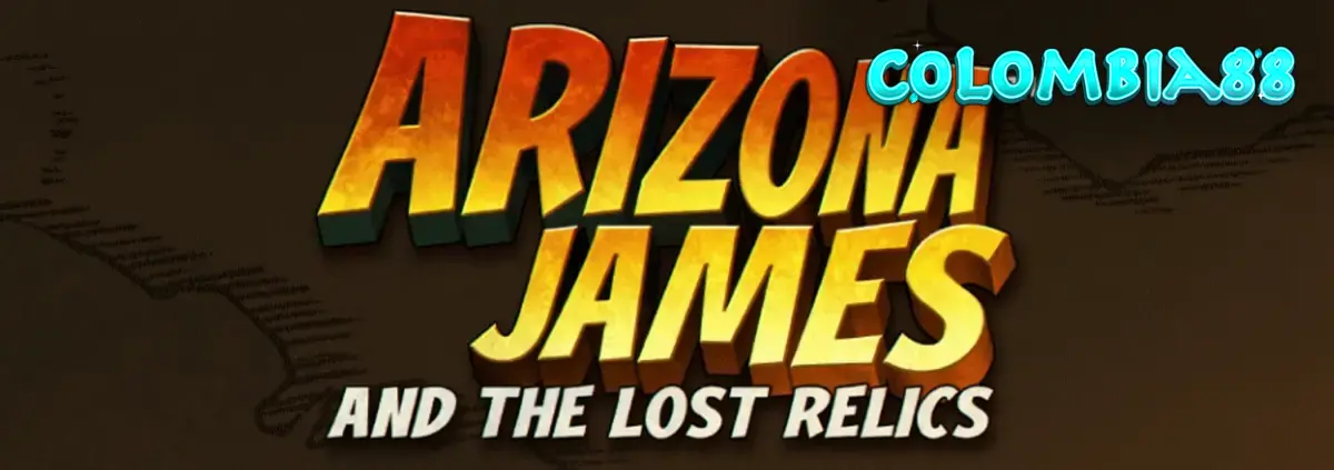 Tampilan visual slot Arizona James and the Lost Relics dengan latar belakang kuil kuno dan simbol petualangan.